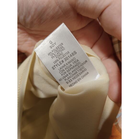 Blue B Collection Stay Flirty Coral Plaid Pleated Skort Size L  New With Tags - Picture 9 of 9